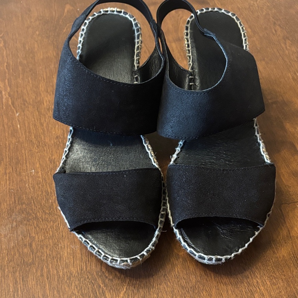 Elegant Black Women's Espadrille Slingback Sandals